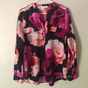 Calvin Klein floral blouse